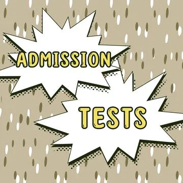 Writing displaying text Admission Tests. Concept meaning focusing team efforts Stockillustratie