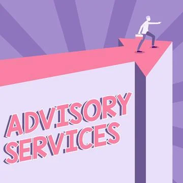 Writing displaying text Advisory Services. Conceptual photo Support actions and Stock Illustration