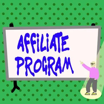 Writing displaying text Affiliate Program. Internet Concept automated electronic Stock Illustration