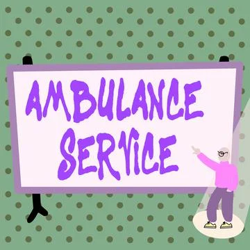 Writing displaying text Ambulance Service. Concept meaning emergency response Stock-Illustration