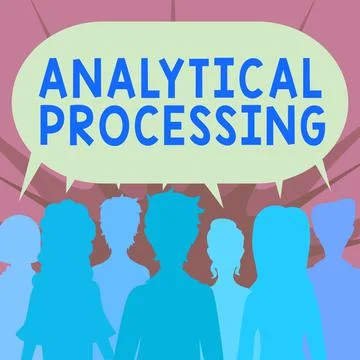 Writing displaying text Analytical Processing. Business showcase easily View Illustrazione stock