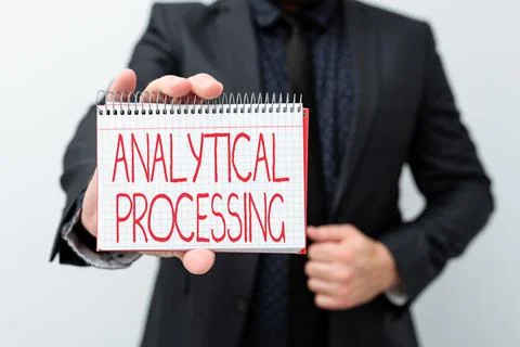 Writing displaying text Analytical Processing. Business overview easily View Foto stock