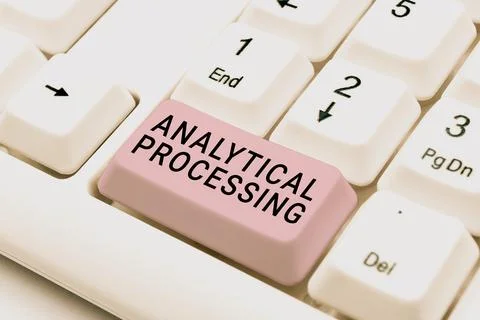 Writing displaying text Analytical Processing. Word for easily View Write Foto stock