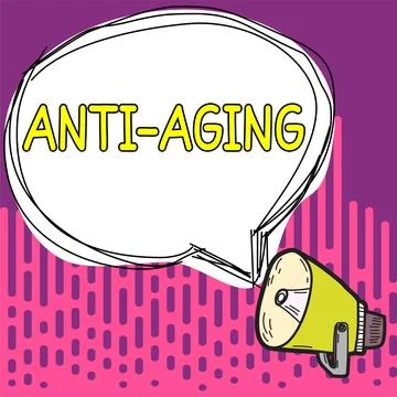 Writing displaying text Anti Aging. Business concept A product designed to Stock Illustration