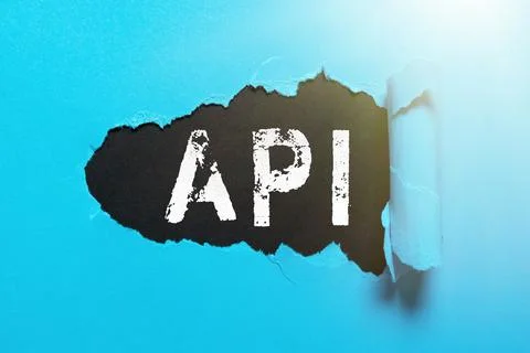 Writing displaying text Api. Word Written on set of routines, protocols, and Stock Photos