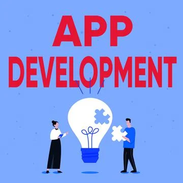 Writing displaying text App Development. Internet Concept producing computer 스톡 일러스트