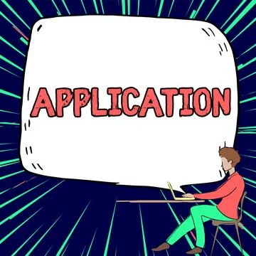 Writing displaying text Application. Business overview an order for something Stock Illustration