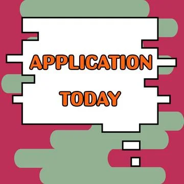 Writing displaying text Application. Business approach an order for something Illustrazione stock