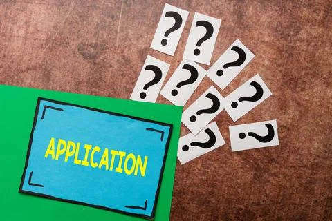Writing displaying text Application. Word Written on an order for something Stock Photos