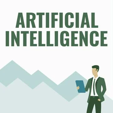 Writing displaying text Artificial Intelligence. Word Written on programmed to Stock-Illustration