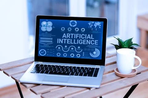 Writing displaying text Artificial Intelligence. Business approach programmed to Stockfoto's