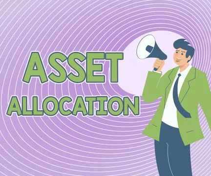 Writing displaying text Asset Allocation. Internet Concept proportion and 스톡 일러스트