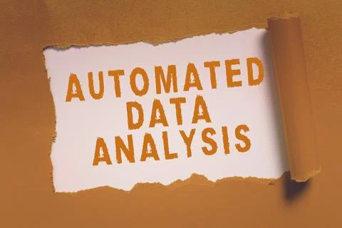 Writing displaying text Automated Data Analysis. Business concept Artificial Stock Photos