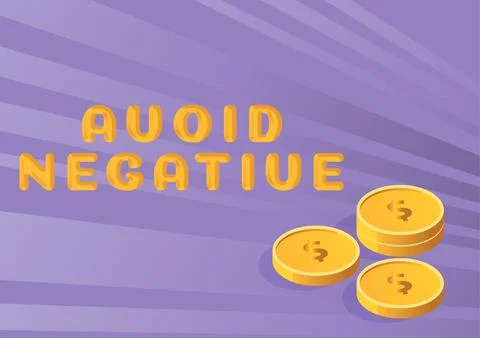 Writing displaying text Avoid Negative. Conceptual photo Staying away from 스톡 일러스트