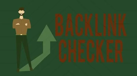 Writing displaying text Backlink Checker. Business idea Find your competitors イラスト素材