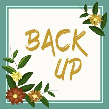 Writing displaying text Backup. Business concept process that protects important Stock Illustration