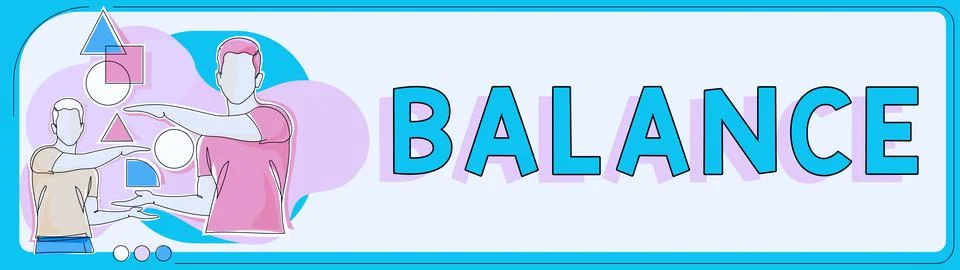 Writing displaying text Balance. Internet Concept condition in which different 스톡 일러스트