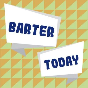Writing displaying text Barter. Internet Concept trade by exchanging one イラスト素材
