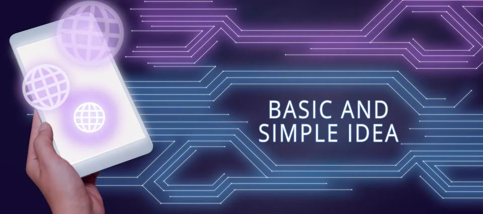 Writing displaying text Basic And Simple Idea, Business idea Plain Mental Ima 스톡 사진