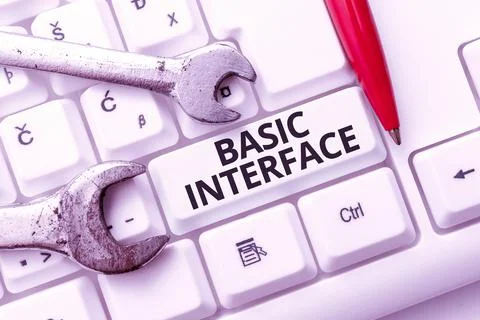 Writing displaying text Basic Interface. Business approach boundary across which 스톡 사진