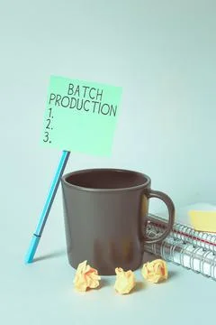 Writing displaying text Batch Production. Business concept mental illness that Stock Photos