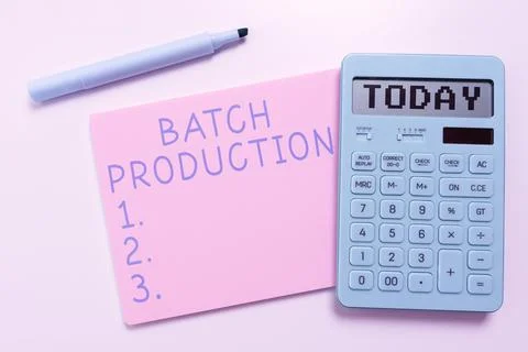 Writing displaying text Batch Production. Business approach mental illness that Stock Photos