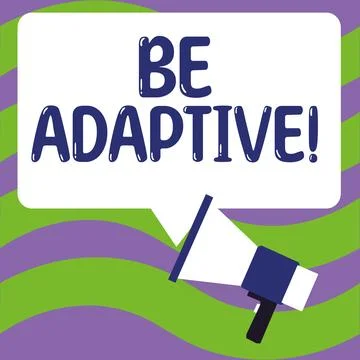 Writing displaying text Be Adaptive. Business overview make the difference being Illustrazione stock