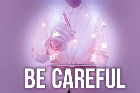 Writing displaying text Be Careful. Business concept making sure of avoiding 写真素材