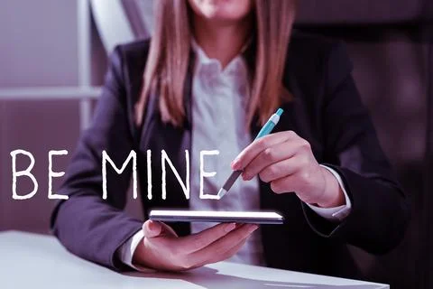 Writing displaying text Be Mine. Business overview like a person more than a Stock-Fotos