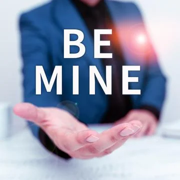 Writing displaying text Be Mine. Internet Concept like a person more than a 스톡 사진