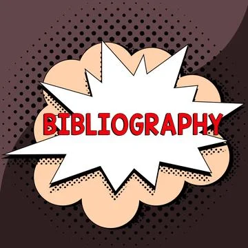 Writing displaying text Bibliography. Concept meaning a list of writings Illustrazione stock