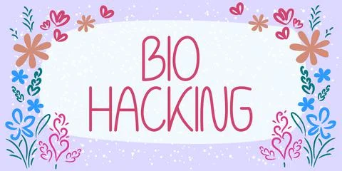 Writing displaying text Bio Hacking. Business concept exploiting genetic Stock Illustration