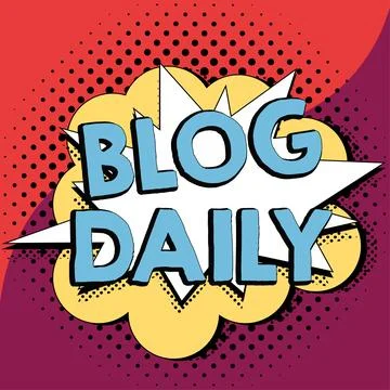 Writing displaying text Blog Daily. Conceptual photo Daily posting of any event Ilustração Stock