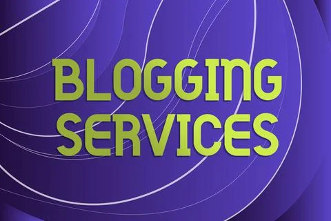 Writing displaying text Blogging Services. Business approach Social networking Stock Illustration
