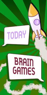 Writing displaying text Brain Games. Concept meaning psychological tactic to Stock Illustration