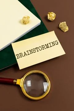 Writing displaying text Brain Storming. Business showcase Stimulating creativ Stock Photos