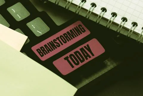 Writing displaying text Brain Storming. Business approach Stimulating creativ Stock Photos