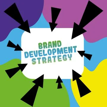 Writing displaying text Brand Development Strategy. Business overview Defining Stock Illustration