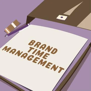 Writing displaying text Brand Time Management. Word Written on Increase the Stock Illustration