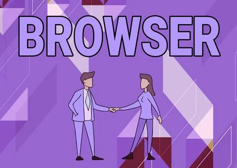 Writing displaying text Browser. Conceptual photo Computer program Graphical Stock-Illustration