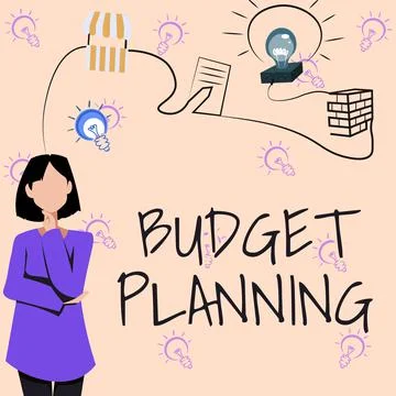 Writing displaying text Budget Planning. Business showcase The written イラスト素材