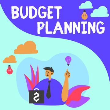 Writing displaying text Budget Planning. Word Written on The written description Stock Illustration
