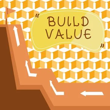 Writing displaying text Build Value. Concept meaning efficient enough way that 스톡 일러스트