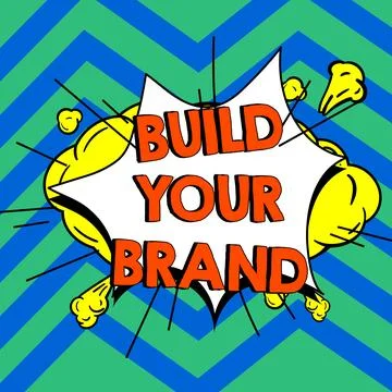 Writing displaying text Build Your Brand. Conceptual photo Make a commercial Ilustración de archivo