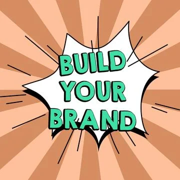 Writing displaying text Build Your Brand. Business idea Make a commercial Ilustración de archivo