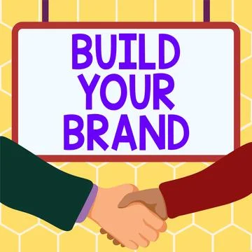 Writing displaying text Build Your Brand. Internet Concept Make a commercial Ilustración de archivo