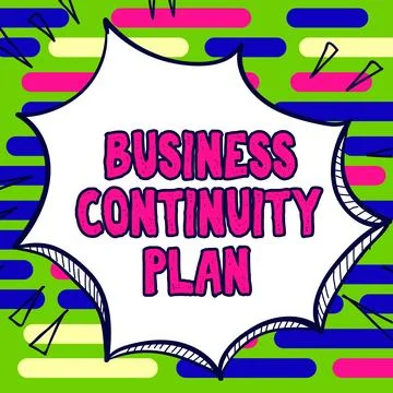Writing displaying text Business Continuity Plan. Business idea creating systems イラスト素材