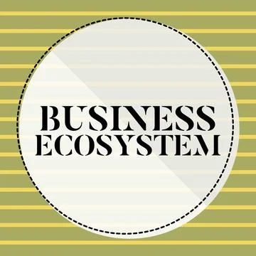 Writing displaying text Business Ecosystem. Business concept Develop and Stockillustratie