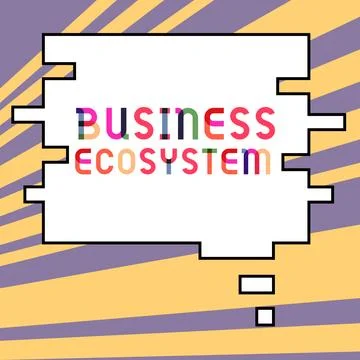 Writing displaying text Business Ecosystem. Conceptual photo Develop and 스톡 일러스트