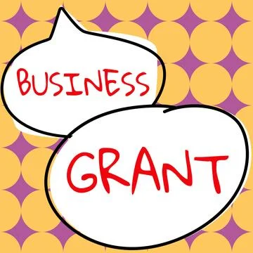 Writing displaying text Business Grant. Word Written on Working strategies Stock Illustration